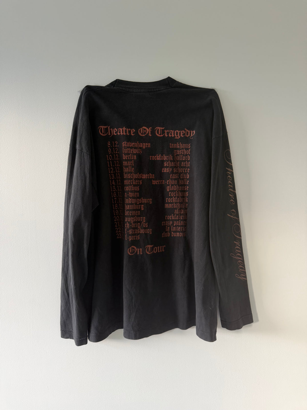 1995 Theatre of Tragedy Metal Euro Long-sleeve - XL (23x29)