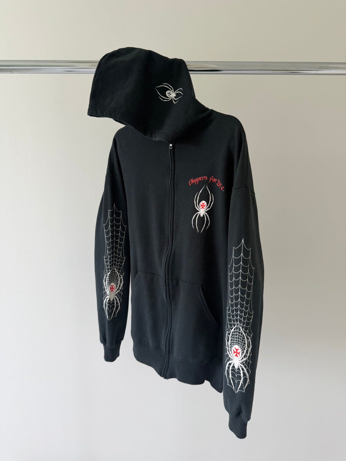West Coast Choppers Spider Zip Up Hoodie - L (24x27)