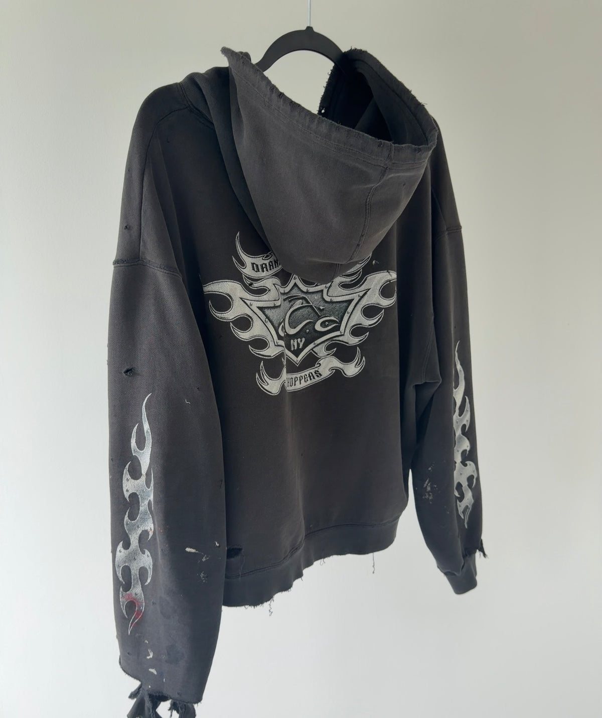 Vintage Faded and Distressed Orange County Choppers Blades Hoodie - L (26x23.5)