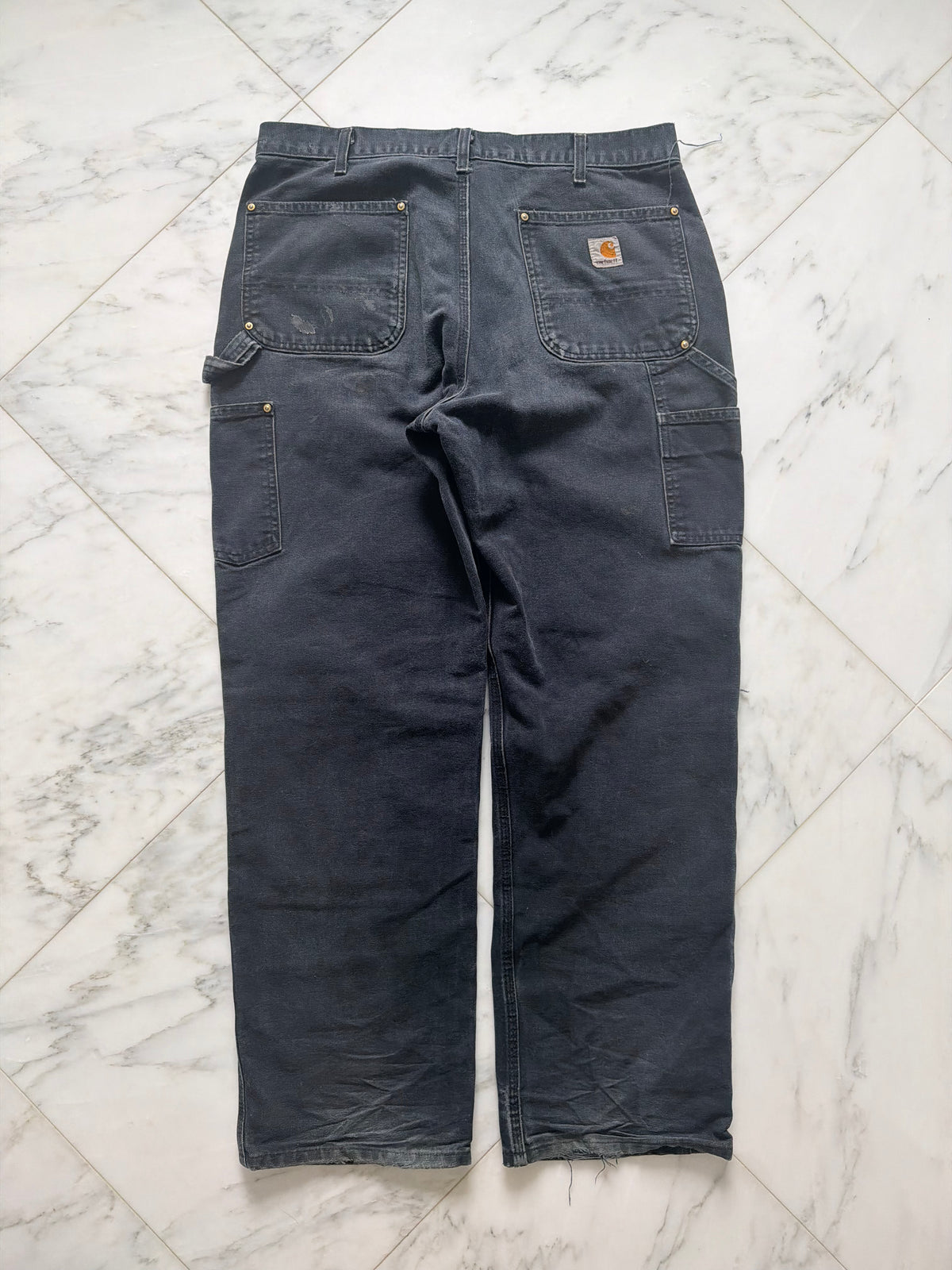 Faded and Thrashed Black Double Knee | 36x32