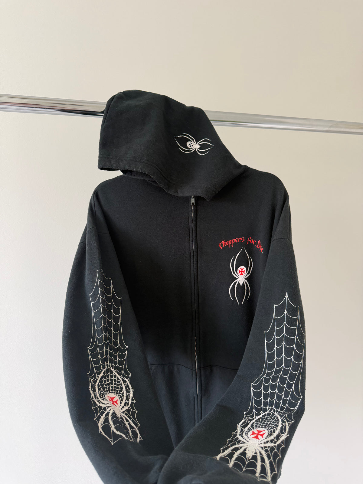 West Coast Choppers Spider Zip Up Hoodie - L (24x27)