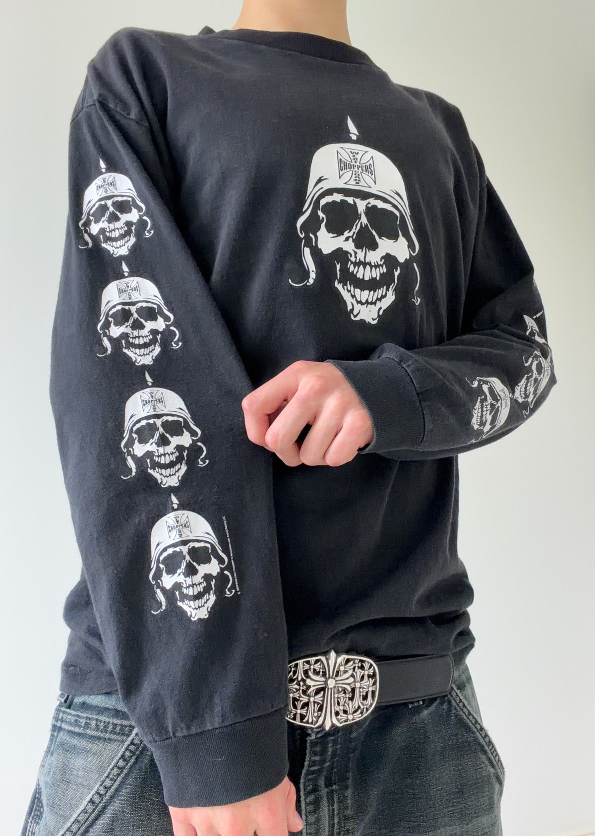 West Coast Choppers Skull Long-sleeve - M (21x27)