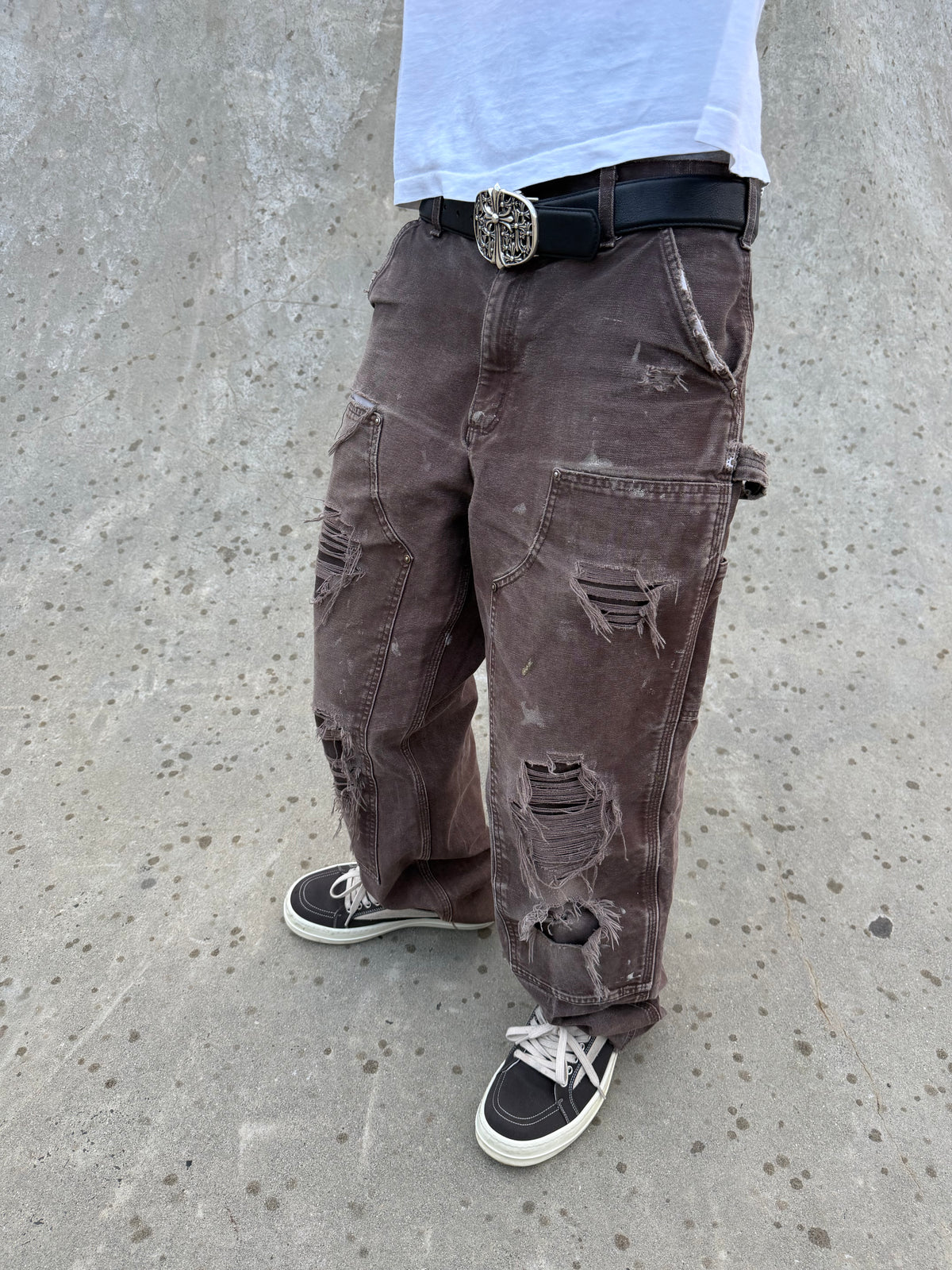 Faded and Thrashed Brown Double Knee | 32x30