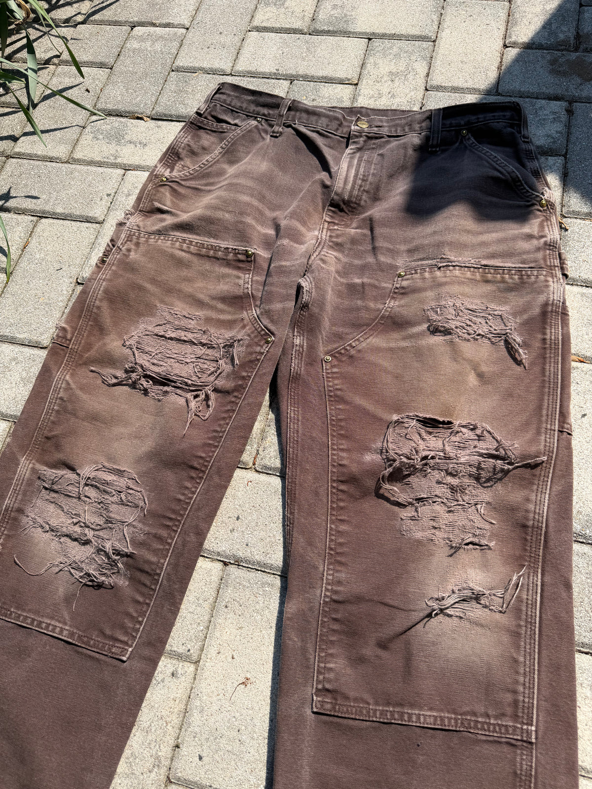 Faded and Thrashed Brown Double Knee | 36x30