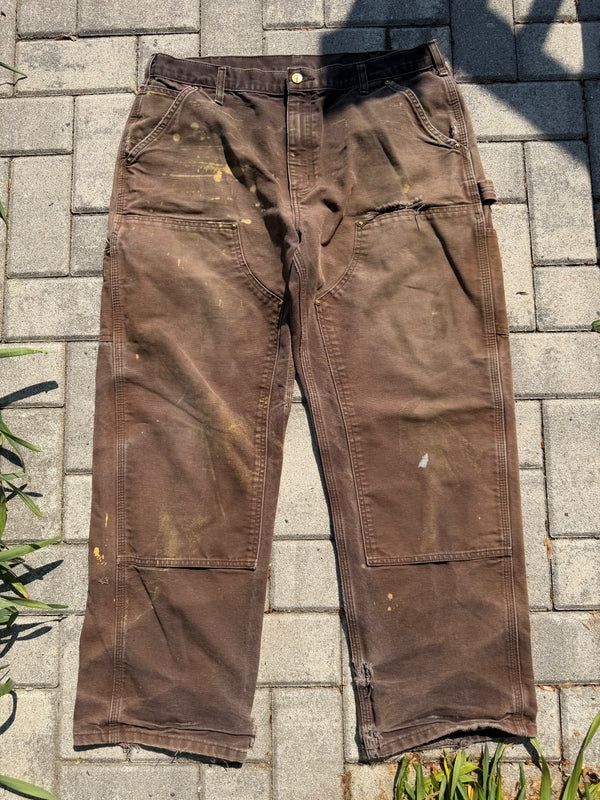 Faded and Thrashed Brown Double Knee | 36x30