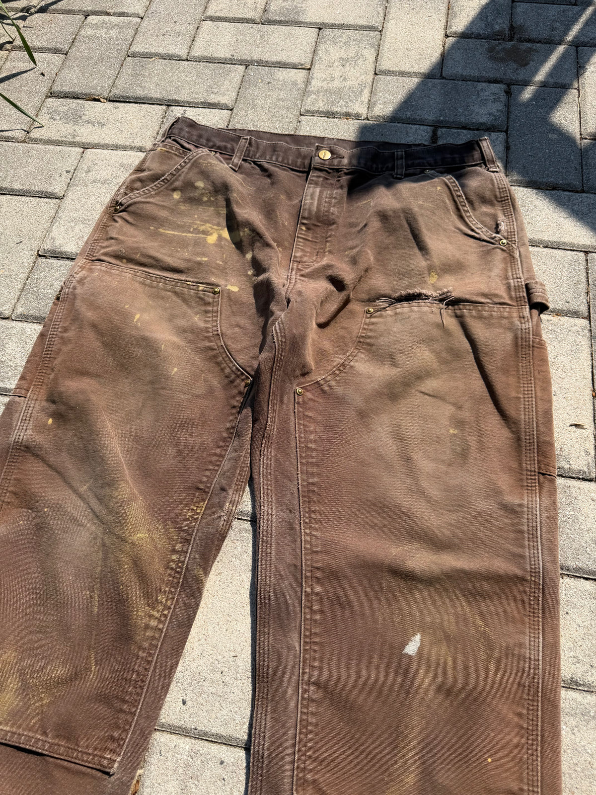 Faded and Thrashed Brown Double Knee | 36x30