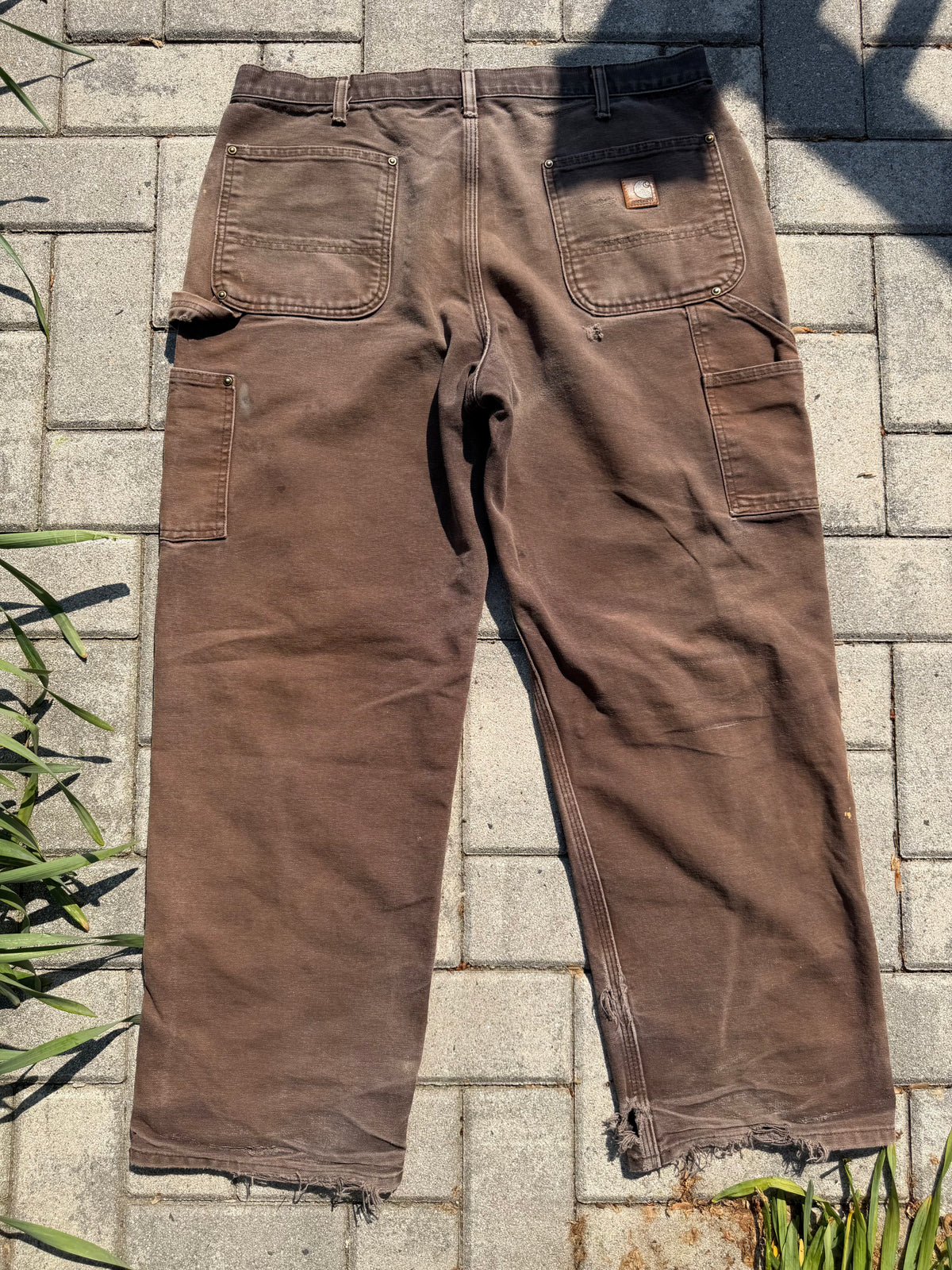 Faded and Thrashed Brown Double Knee | 36x30