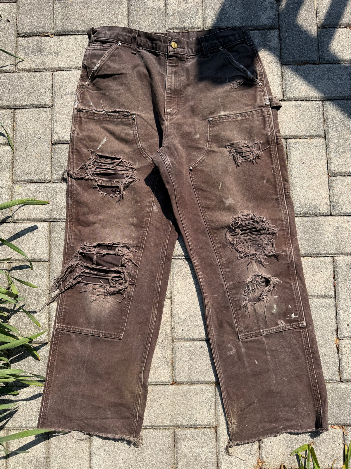 Faded and Thrashed Brown Double Knee | 32x30