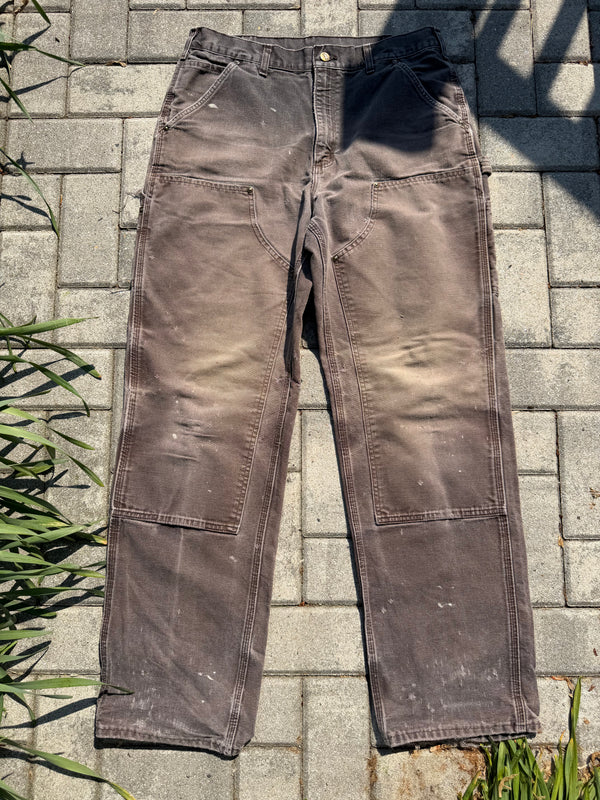 Faded and Thrashed Brown Double Knee | 34x34