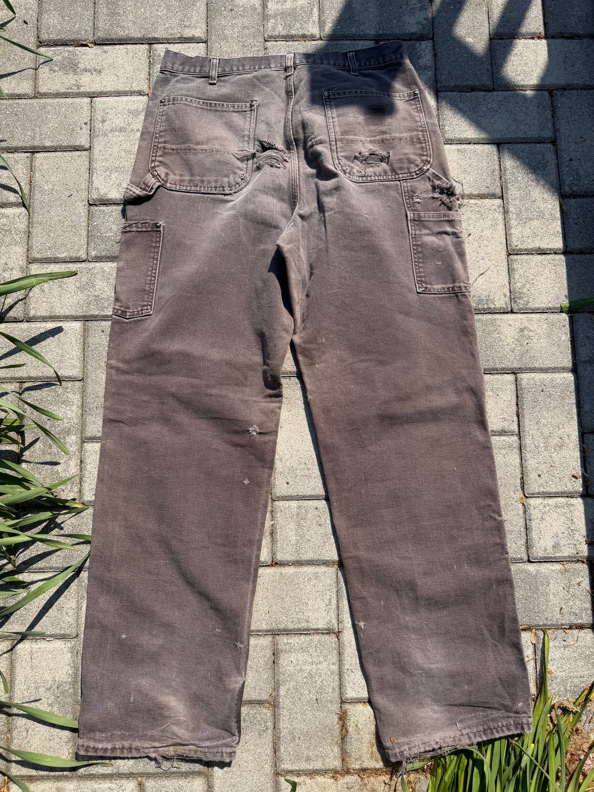 Faded and Thrashed Brown Double Knee | 34x34