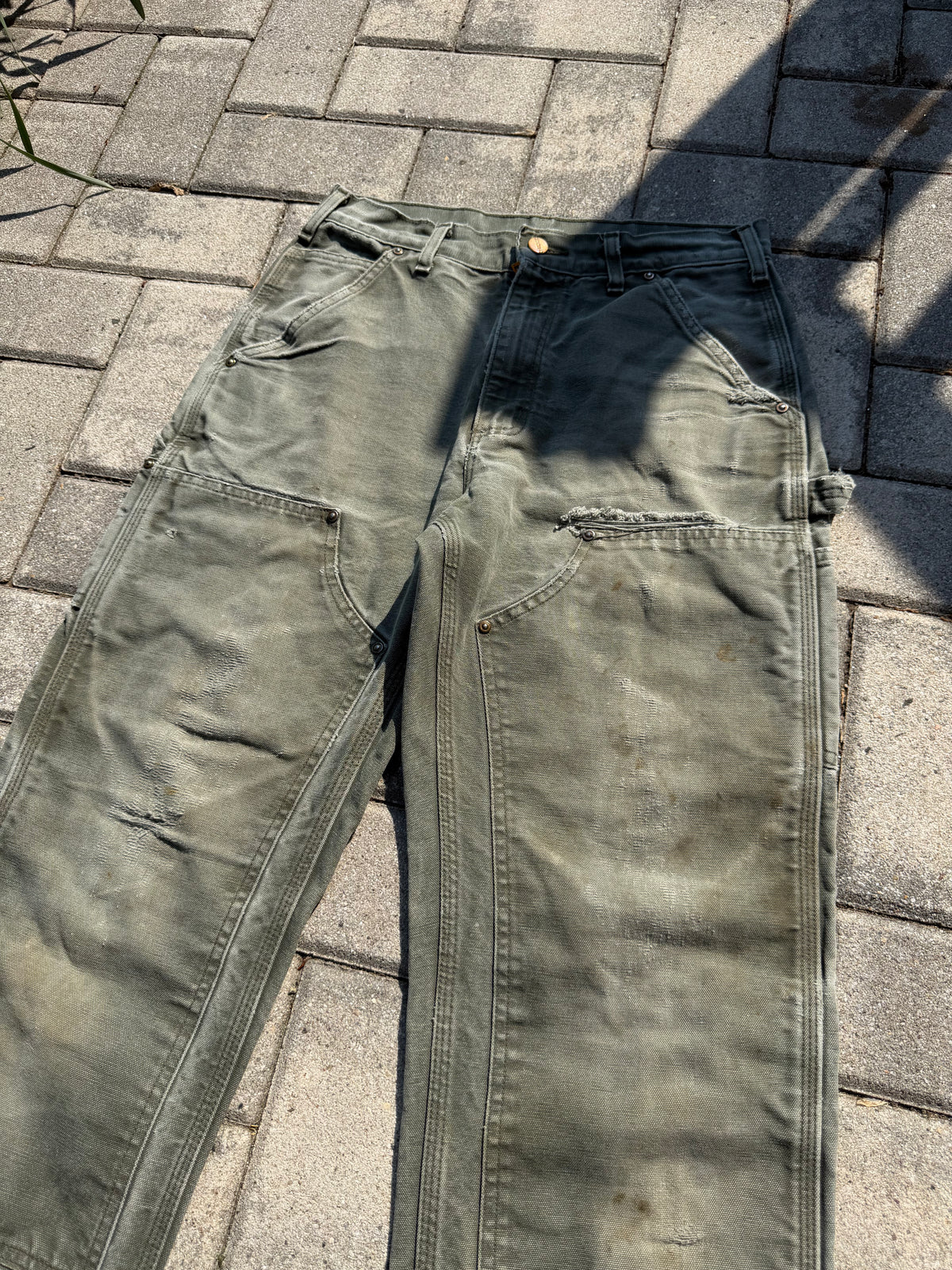 Faded and Thrashed Matcha Double Knee | 30x29