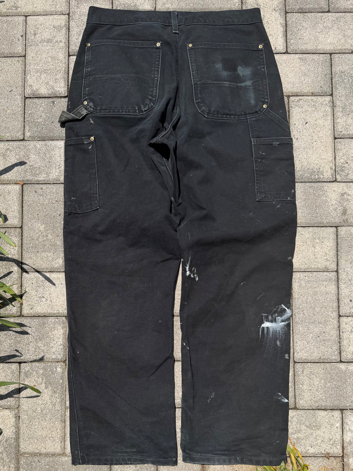Faded and Thrashed Black Double Knee | 31x30
