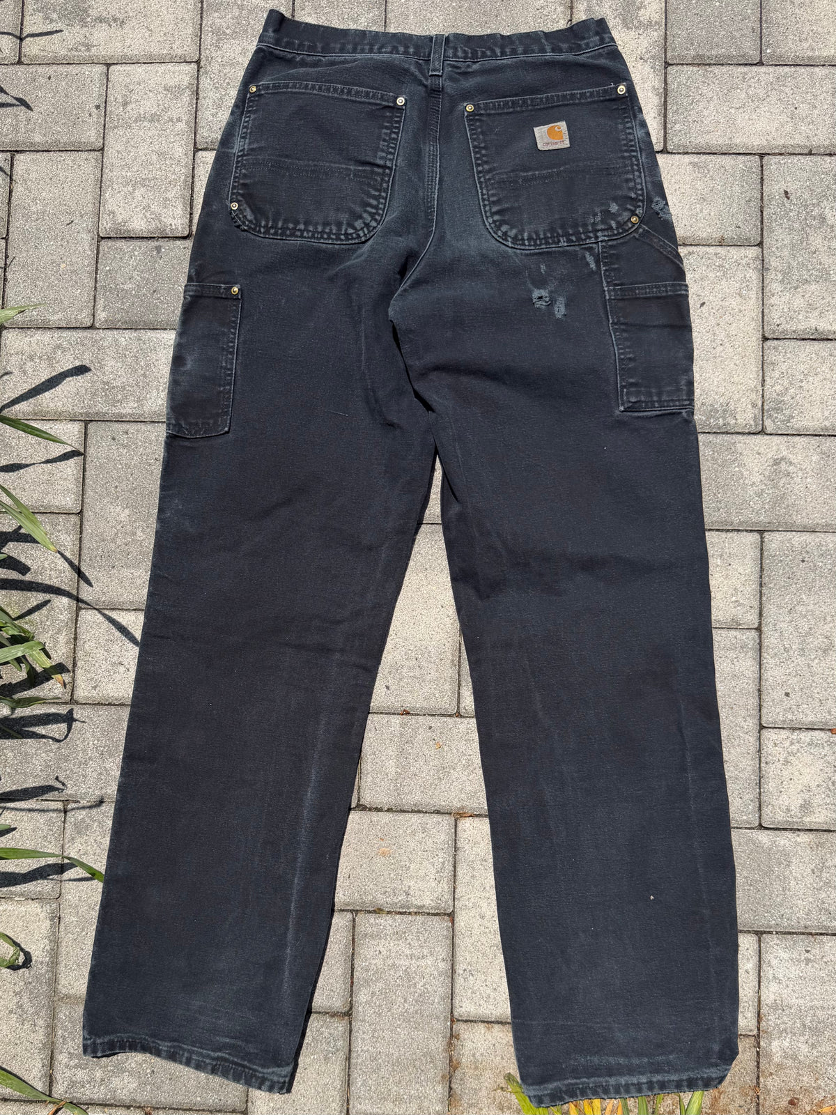 Faded and Thrashed Black Double Knee | 30x34