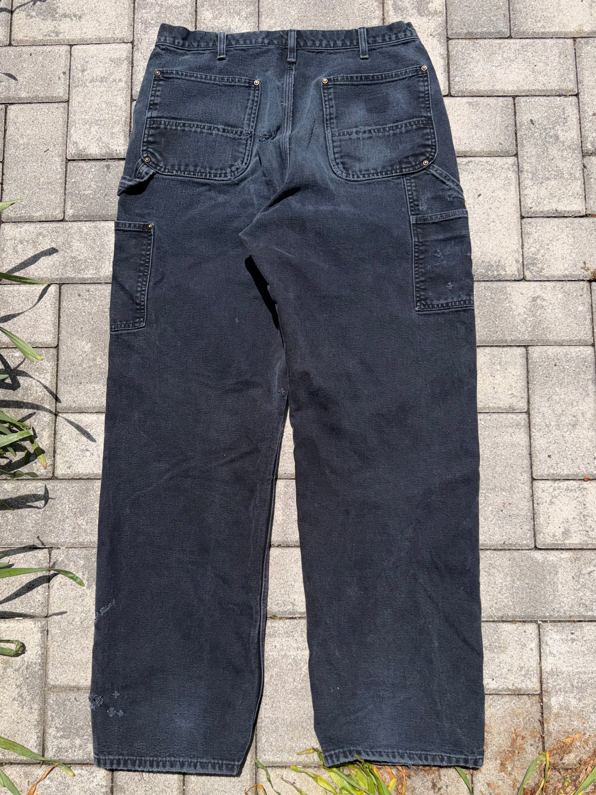 Faded and Thrashed Black Double Knee | 34x34