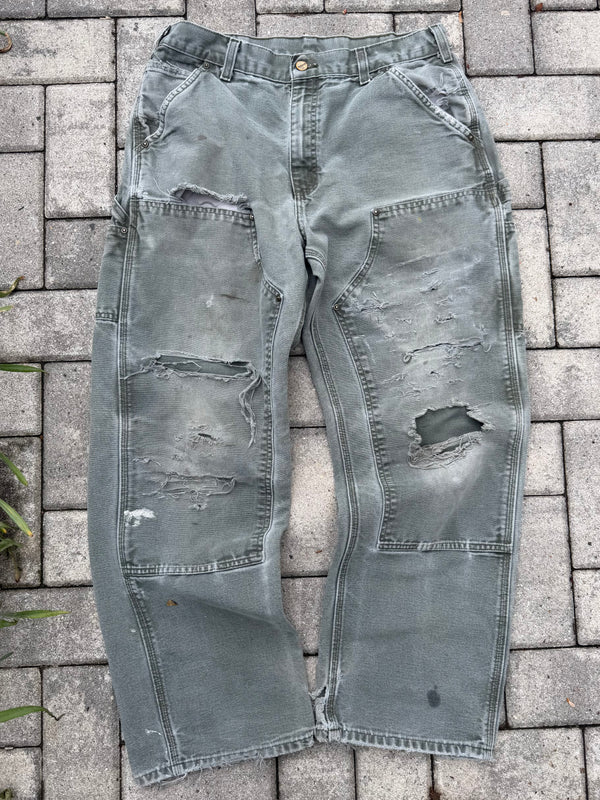 Faded and Thrashed Matcha Double Knee | 30x30