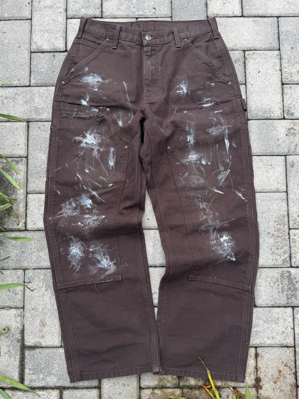 Faded and Thrashed Brown Double Knee | 30x30