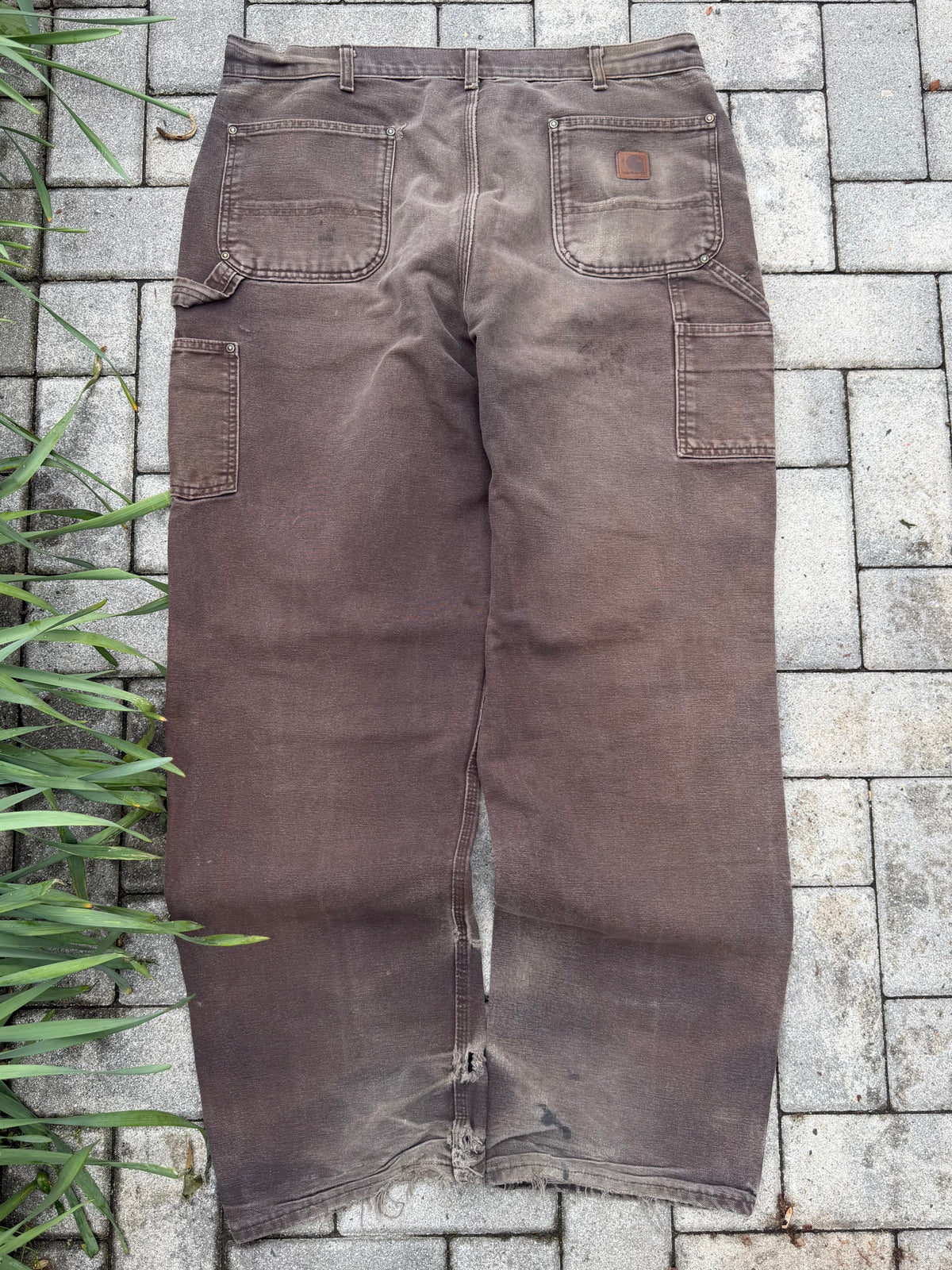 Faded and Thrashed Brown Double Knee | 38x32