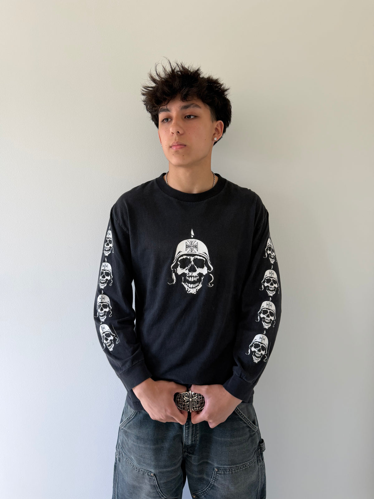 West Coast Choppers Skull Long-sleeve - M (21x27)