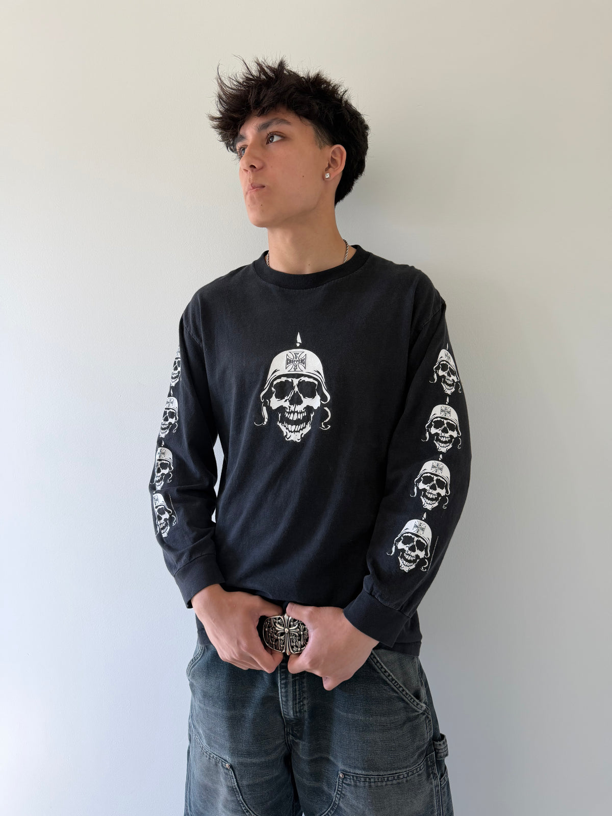 West Coast Choppers Skull Long-sleeve - L (22x29)