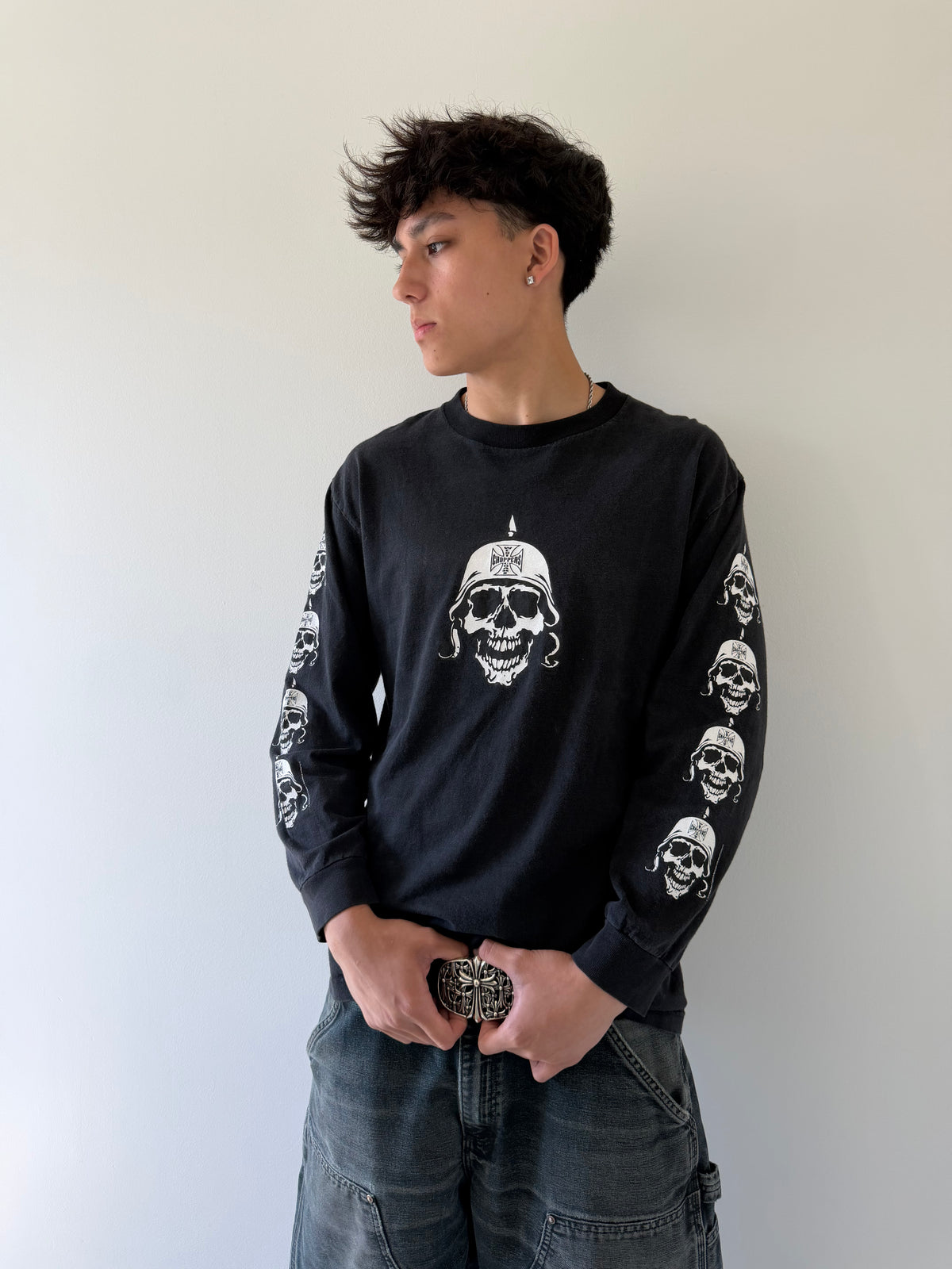 West Coast Choppers Skull Long-sleeve - L (22x29)