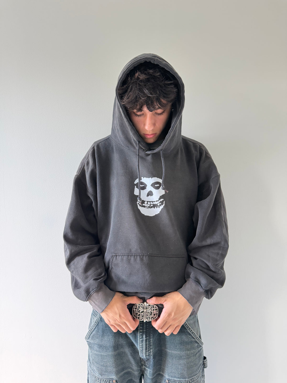 1990s Faded Misfits Hoodie - 2XL