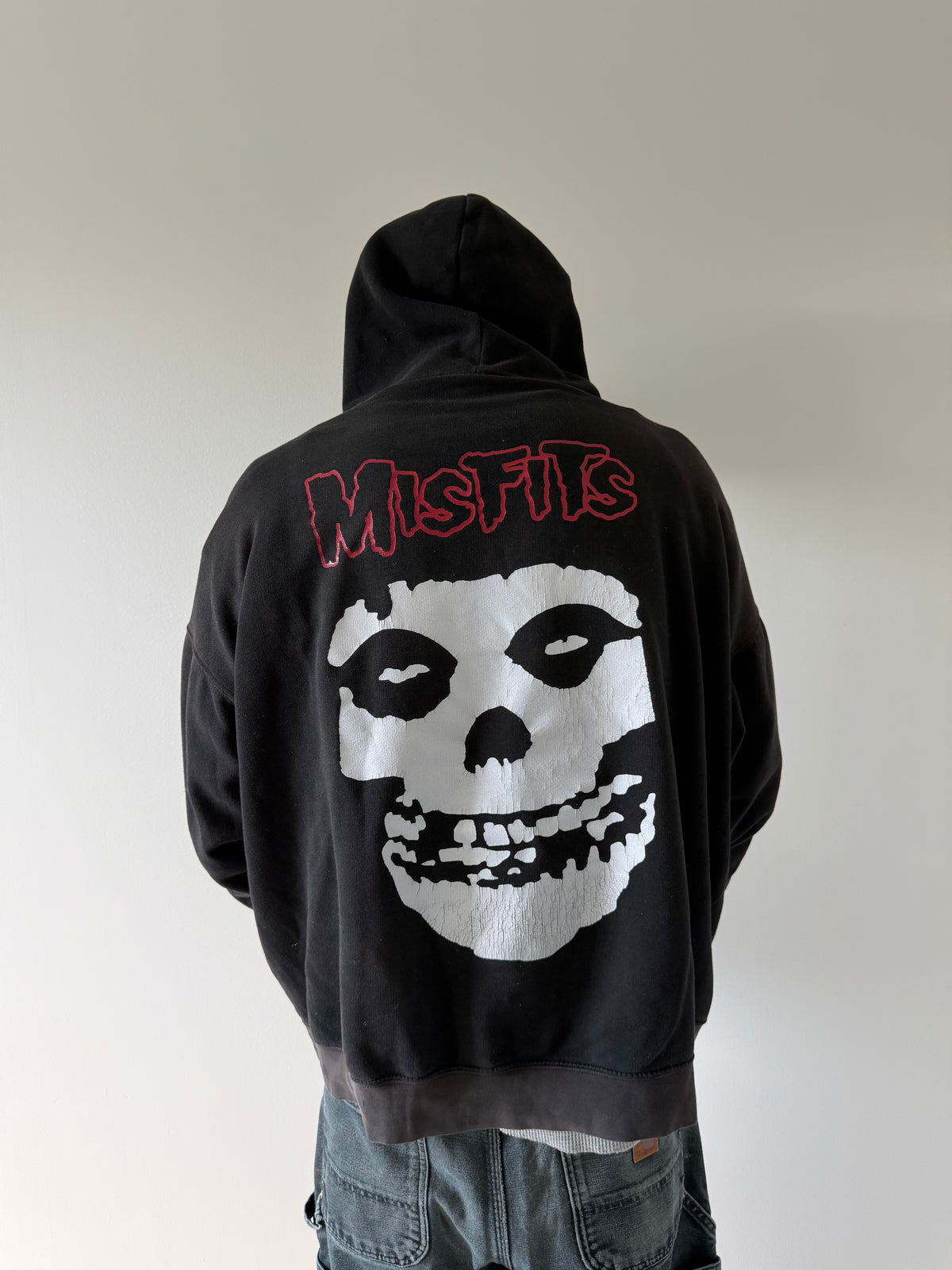 1990s Faded Misfits Hoodie - 2XL